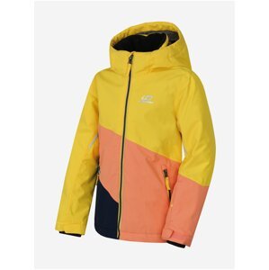 Marhuľovo-žltá detská zimná nepremokavá lyžiarska bunda Hannah