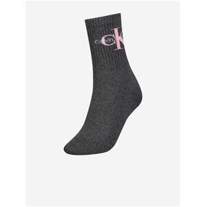 Ponožky pre ženy Calvin Klein - tmavosivá, svetloružová
