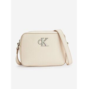 Béžová dámska crossbody kabelka Calvin Klein Minimal Monogram Camera Bag