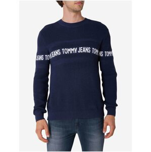 Tmavomodrý pánsky sveter Tommy Jeans