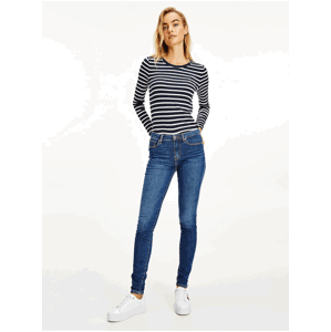 Modré dámske skinny fit rifle Tommy Hilfiger Flex Como