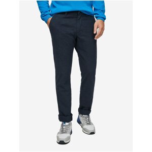 Tmavomodré pánske slim fit nohavice s.Oliver