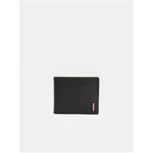 Čierna pánska kožená malá peňaženka Tommy Hilfiger
