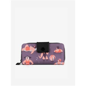 Fialová vzorovaná peňaženka VUCH Swimmers wallet