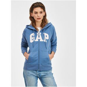 Modrá dámská mikina classic na zip logo GAP