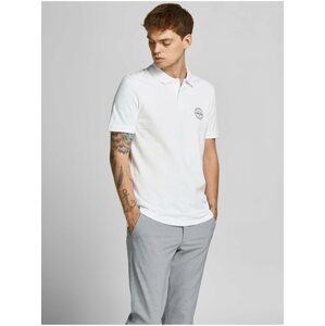 Bílé polo tričko Jack & Jones Shark