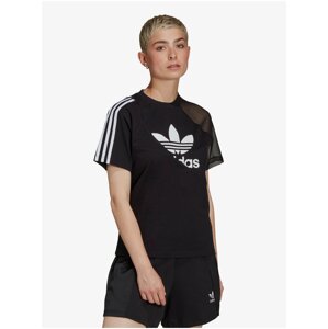 Čierne dámske tričko s potlačou adidas Originals