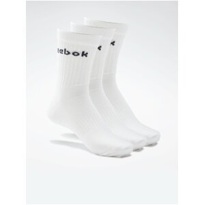 Sada troch párov ponožiek v bielej farbe Reebok