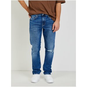 Modré pánske slim fit rifle Calvin Klein Jeans