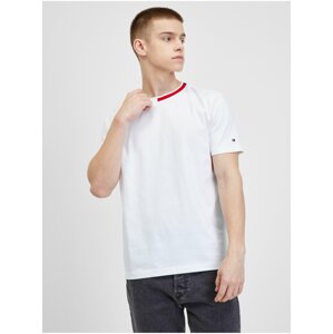 Bílé pánské tričko Tommy Hilfiger Jacquard