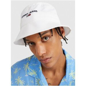 Biely pánsky klobúk Tommy Jeans Sport Bucket