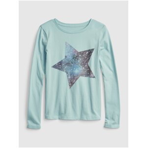 Modré dievčenské tričko s hviezdou GAP