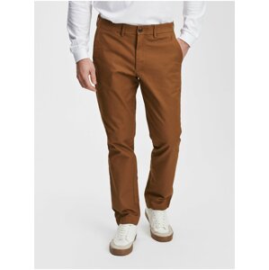 Hnedé pánske nohavice GAP khakis slim fit GapFlex