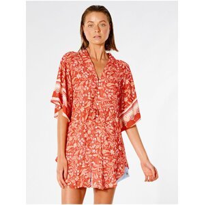 Červené dámske vzorované kimono Rip Curl