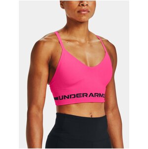 Kompresná podprsenka Under Armour Seamless Low Long Htr Bra - ružová