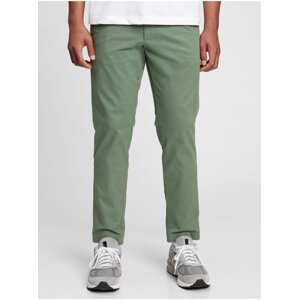 Zelené pánske nohavice khakis slim fit GAP GapFlex