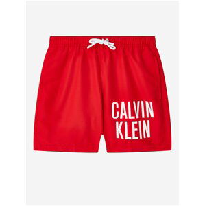 Červené chlapčenské plavky Calvin Klein