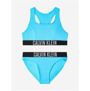 Modré dievčenské plavky Calvin Klein