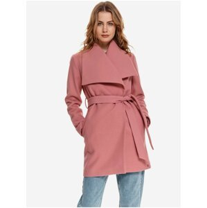Ružový dámsky ľahký kabát TOP SECRET