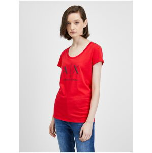 Červené dámske tričko Armani Exchange