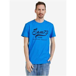 Modré pánske tričko SAM 73 Calvin