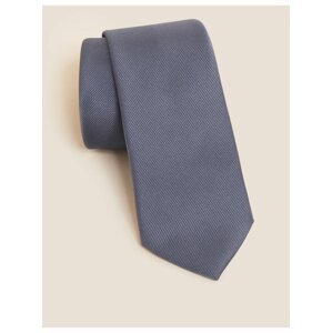 Úzká jednobarevná kravata Marks & Spencer šedá