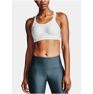 Kompresná podprsenka Under Armour Armour High Crossback Bra - biela