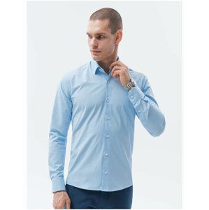 Modrá pánska košeľa Ombre Clothing K606
