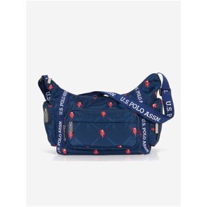 Tmavomodrá dámska vzorovaná crossbody kabelka U.S. Polo Assn.