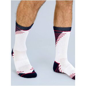 Sada dvoch pánskych športových ponožiek v modro-bielej farbe Dim SPORT CREW SOCKS MEDIUM IMPACT 2x
