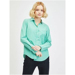 Zelená dámska košeľa prúžkovaná classic GAP