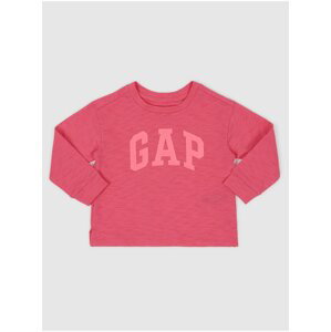 Ružové dievčenské tričko logo GAP