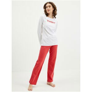 Červeno-biele dámske pyžamo Tommy Hilfiger Underwear