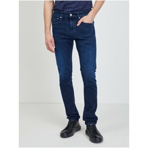 Skinny fit pre mužov Calvin Klein Jeans - tmavomodrá