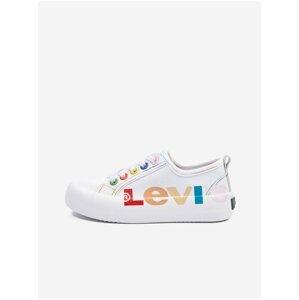 Biele dievčenskú tenisky Levi's® Betty Rainbow