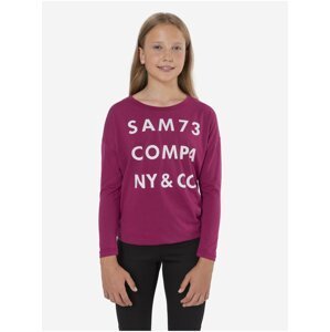 Tmavoružové dievčenské tričko SAM 73 Kat
