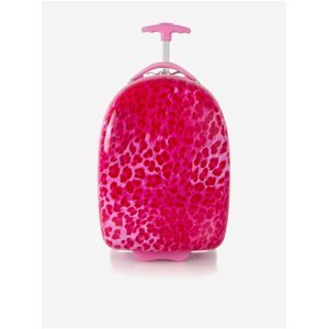 Ružový dievčenský vzorovaný kufor Heys Kids Pink Leopard