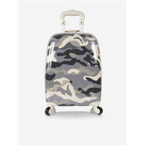 Šedý detský vzorovaný kufor Heys Kids 4w Grey Camo