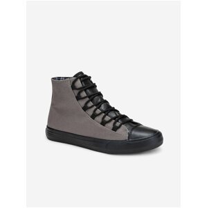 Čierno-šedé pánske sneakers topánky Ombre Clothing T378