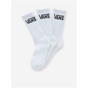 Sada troch párov detských ponožiek v bielej farbe VANS