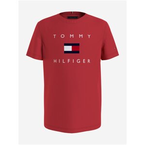 Červené chlapčenské tričko Tommy Hilfiger