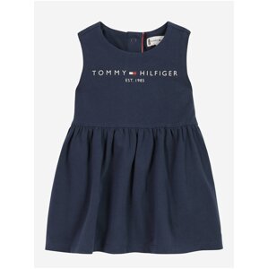 Tmavomodré dievčenské šaty Tommy Hilfiger