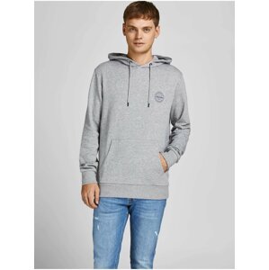 Šedá mikina s kapucňou Jack & Jones Shark