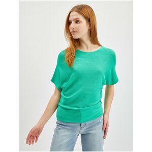 Svetlo zelený dámsky sveter s krátkym rukávom ORSAY