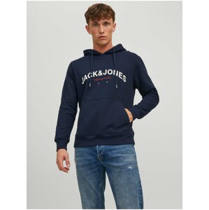 Tmavomodrá mikina s kapucňou Jack & Jones Friday