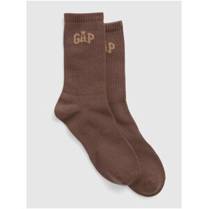Hnedé vysoké ponožky s logom GAP