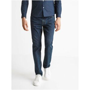 Modré pánske straight fit rifle Celio C15 Coblue15