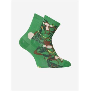 Zelené detské veselé ponožky Dedoles Opice
