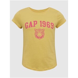 Žlté dievčenské tričko GAP 1969