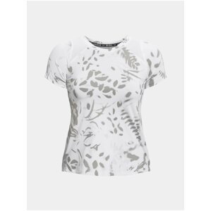 Biele dámske vzorované tričko Under Armour Iso-Chill 200 Print SS
